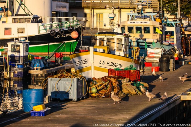 bateau de peche avant campagne aux sables d'Olonne