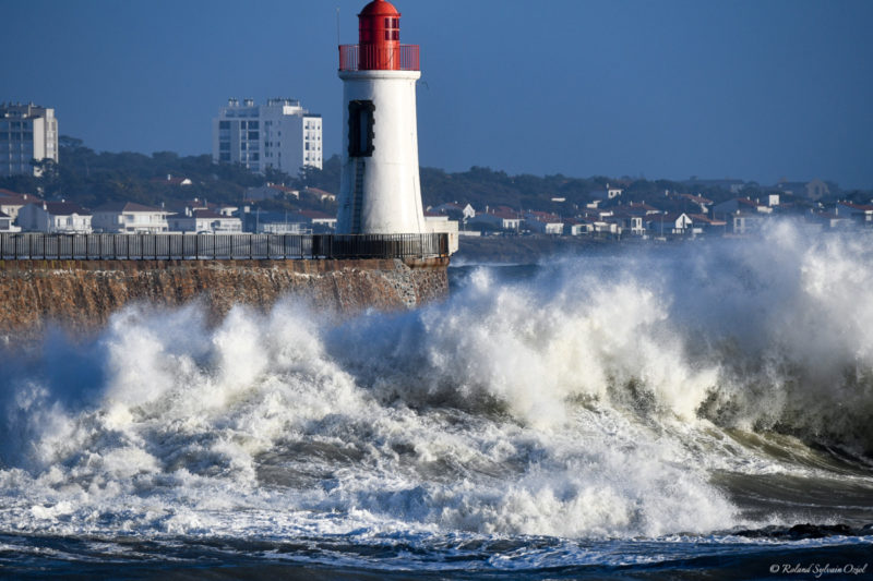 Tempête en bord de mer aux sables d'Olonne